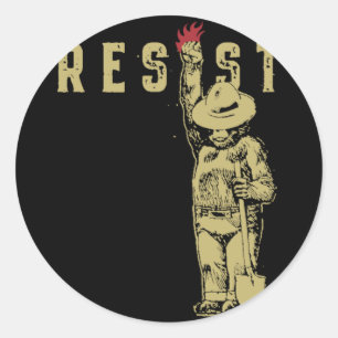 Smokey The Resist Bear Costume Sticker2  Classic Round Sticker
