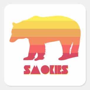 Smokies Rainbow Bear Square Sticker