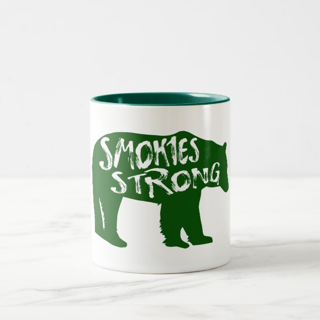 Smokies Strong Bear Two-Tone Coffee Mug (Center)