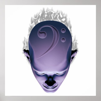 Smokin' Bass Head Poster
