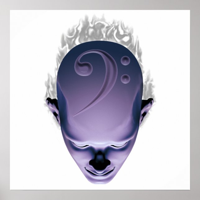 Smokin' Bass Head Poster (Front)