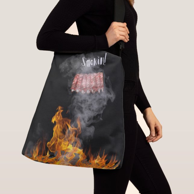 Smokin BBQ Ribs Crossbody Bag (Close Up)