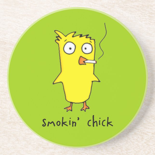 Smokin’ Chick Coaster (Front)