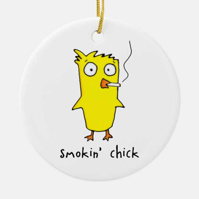 Smokin’ Chick Ornament (Front)