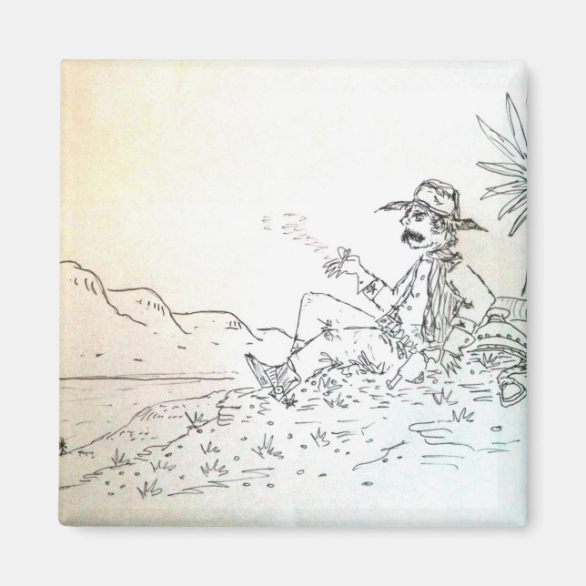 Smokin Cowboy Magnet (Front)