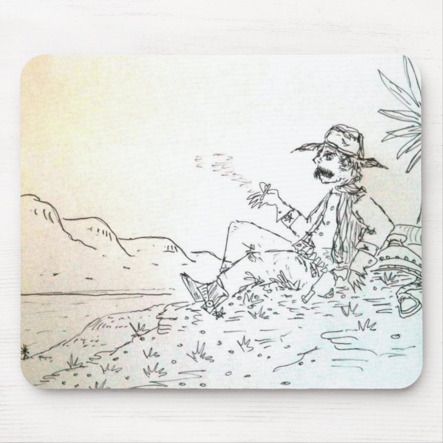 Smokin Cowboy Mousepad (Front)