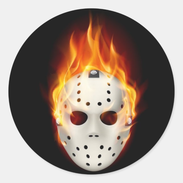 SMOKIN' GOALIE CLASSIC ROUND STICKER (Front)