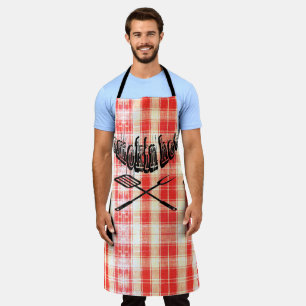 smokin' hot BBQ apron   m3galleryStudio