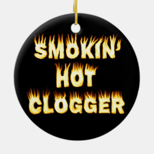 Smokin' Hot Clogger Dance Ceramic Tree Decoration