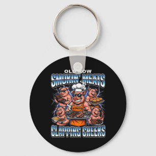 Smokin Meats Clapping Cheeks Bbq Pig Pitmaster 1 Key Ring