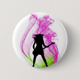 Smokin' Pink 6 Cm Round Badge