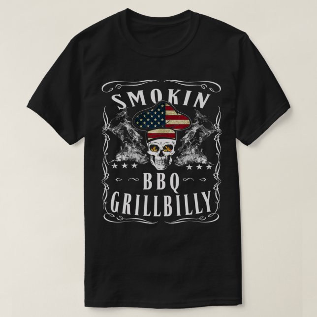 Smokin Pit BBQ Foodie Fire Grill Cookout Master Gi T-Shirt (Design Front)