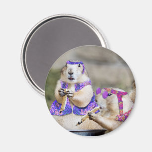 Smokin' Prairie Dog Hippies Magnet
