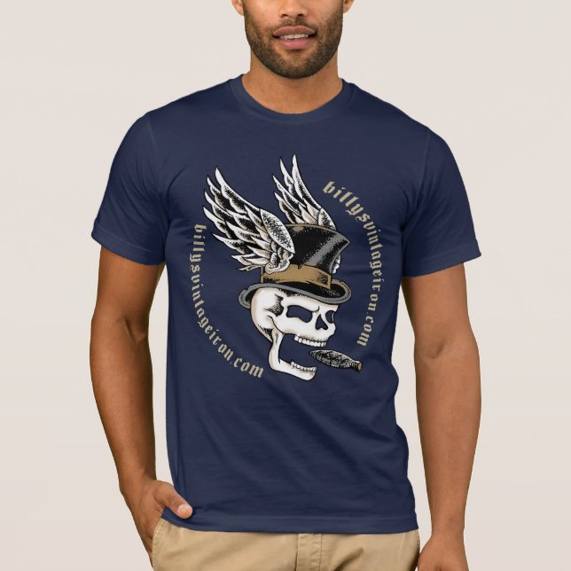 Smokin' Skull Wings T-Shirt (Front)