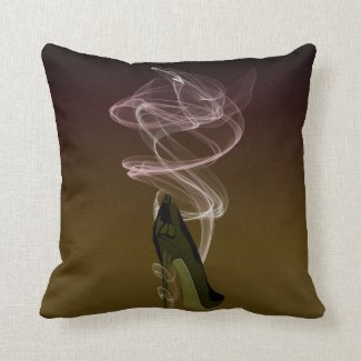 Smokin' Stiletto High Heel Shoe Art Pillow