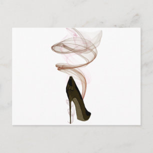 Smokin Stiletto Shoe Art Postcard