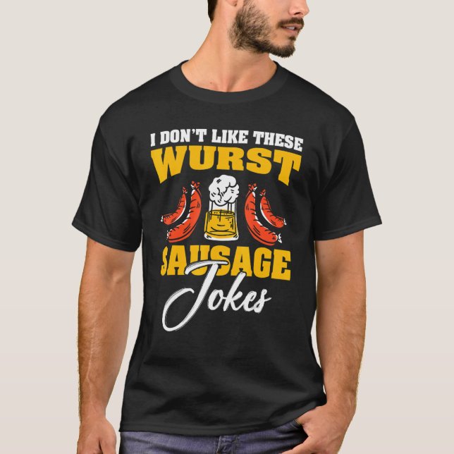 Smoking And Grilling German Wurst 14 T-Shirt (Front)