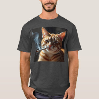 Smoking Cat Generation Z Meme Cat Smoking gift T-Shirt