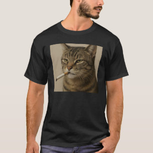 Smoking Cat Generation Z Meme Cat Smoking T-Shirt