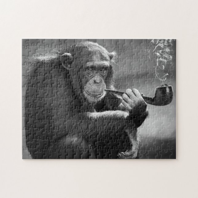 Smoking Chimpanzee, Jigsaw Puzzle (Horizontal)