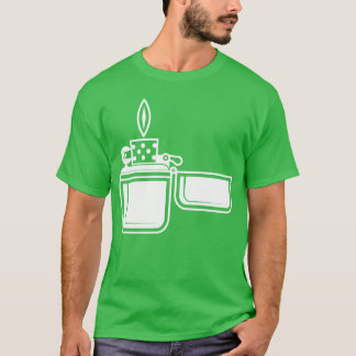 Smoking Cigarette Gas Lighteree shirt design retro