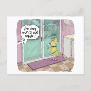 Smoking Dog funny birthday card