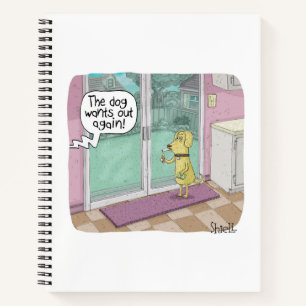 Smoking Dog funny birthday card Notebook