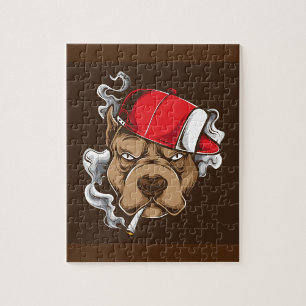 Smoking Dog Jigsaw Puzzle