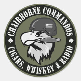 Smoking Eagle Round Classic Round Sticker