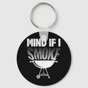 Smoking For Men Dad Grilling Meat Bbq Smoker Food Key Ring