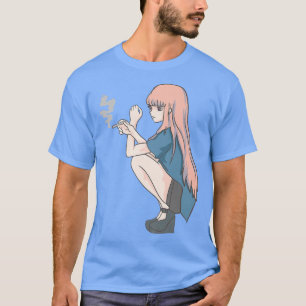 Smoking Girl - Anime Otaku Girl Japan Aesthetic Pr T-Shirt