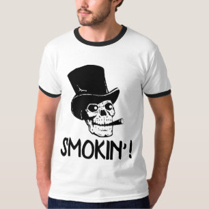 SMOKING Gothic T-Shirts Smoker Skull
