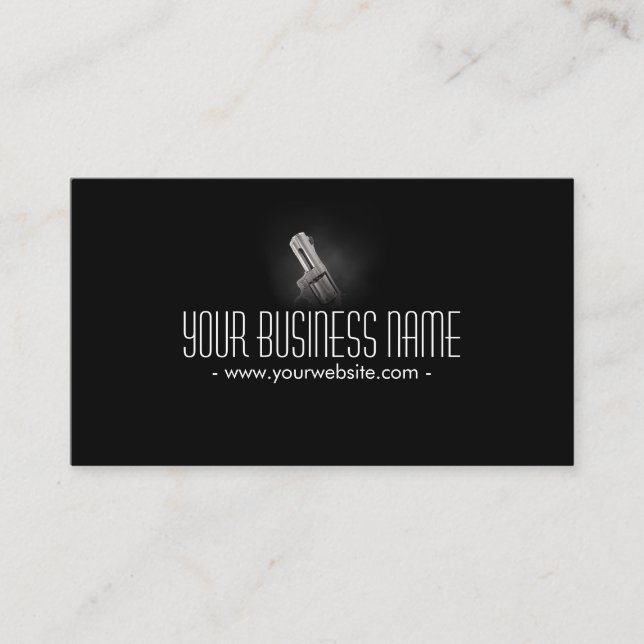 Smoking Gun Bouncer Bodyguard Security Business Card (Front)