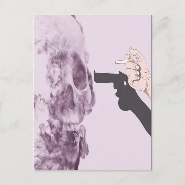 Smoking harms yourself, printable wall art postcard (Front)