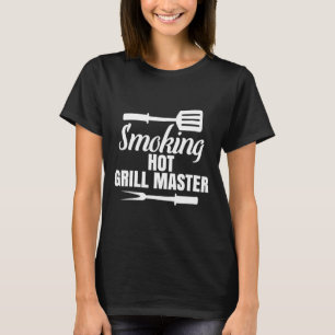 Smoking Hot Grill Master Bbq King Queen Of The Gri T-Shirt
