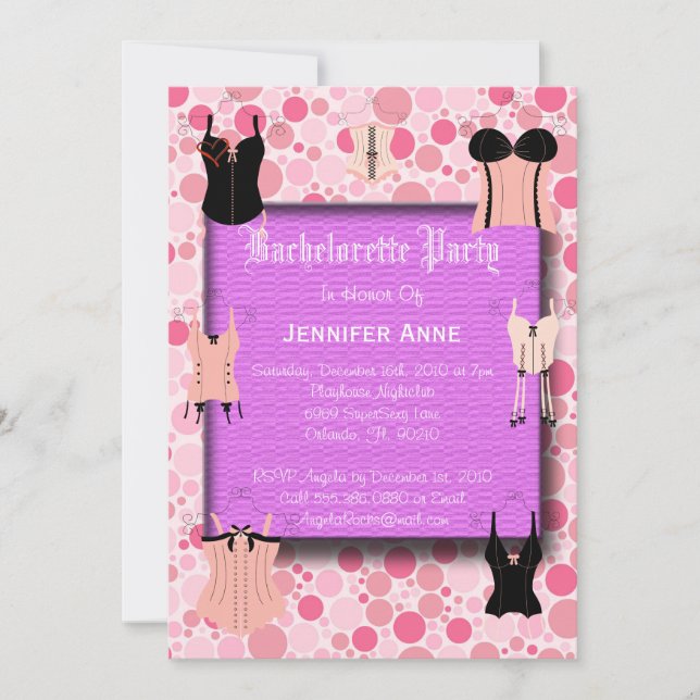 Smoking Hot Pink Bachelorette Party Invitation (Front)