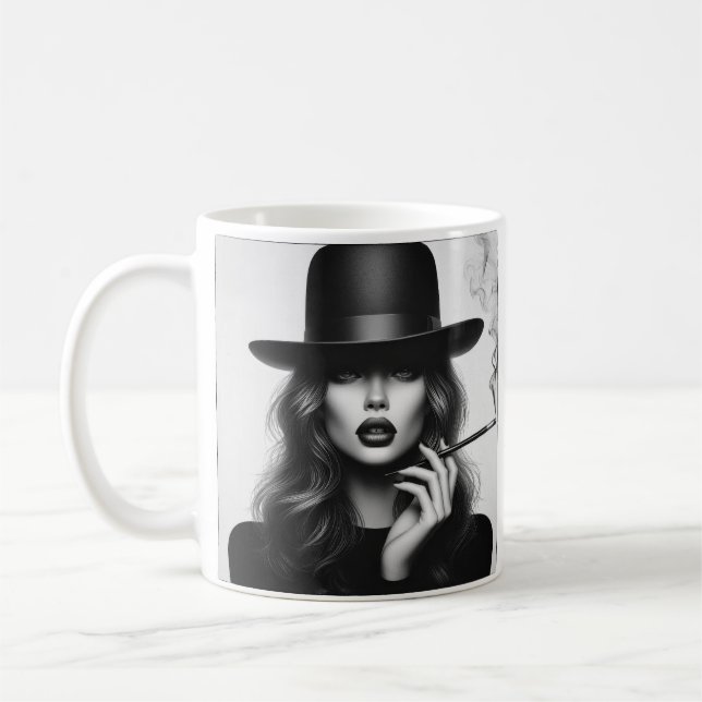 Smoking Lady! Coffee Mug (Left)