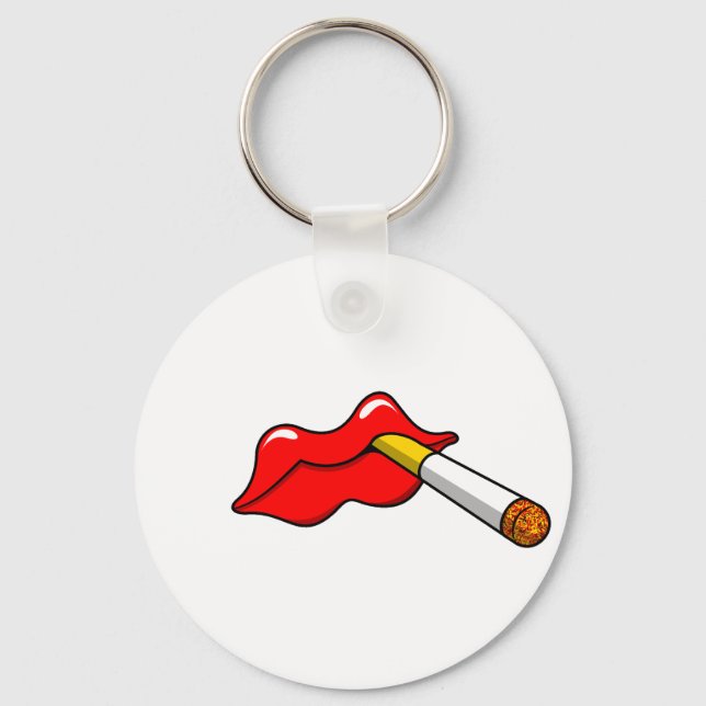 Smoking Lips Key Ring (Front)