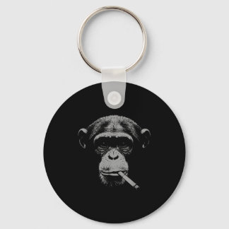 Smoking meme monkey for men women monkey smokingSm Key Ring