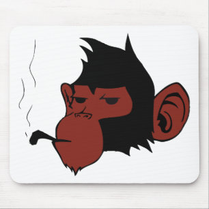 Smoking Monkey Mouse Mat