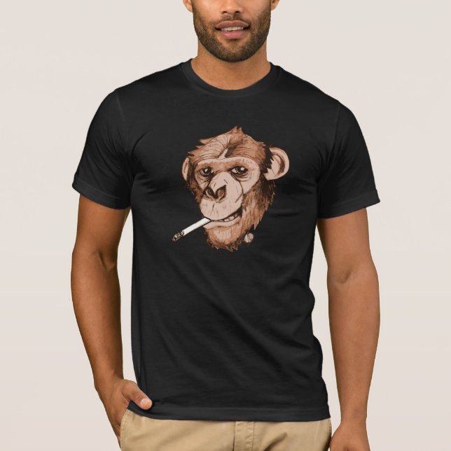 smoking monkey T-Shirt (Front)