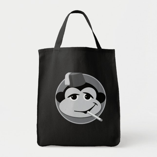 smoking monkey totey tote (Front)