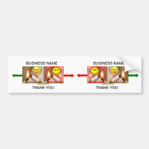 SMOKING/NO SMOKING (Cut in centre for 2) Bumper Sticker
