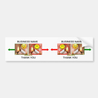 SMOKING/NO SMOKING (Cut in centre for 2) Bumper Sticker