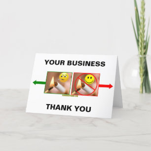 SMOKING/NO SMOKING THANK YOU CARD