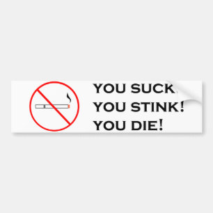 Smoking, Not Attractive! Bumper Sticker