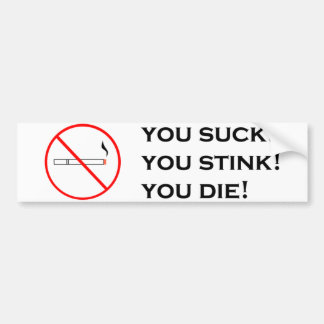 Smoking, Not Attractive! Bumper Sticker