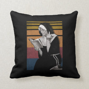 Smoking Nuns Retro Style Cushion