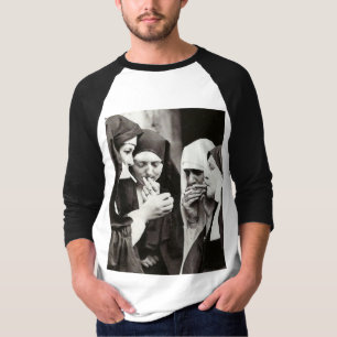 Smoking Nuns Vintage Photography    T-Shirt