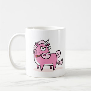Smoking Pink Unicorn Coffee Mug